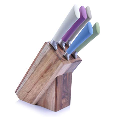 Natural Life Knife Set in Wooden Block, Wood, 5-Piece