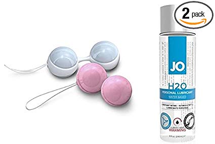 LELO LUNA Beads (Mini Size) - Kegel Balls to tone your Pelvic Floor - Ben Wa Balls for Pleasure and Exercise - The World’s Most Trusted Pleasure Beads  Free System JO Jo Personal Lube H20