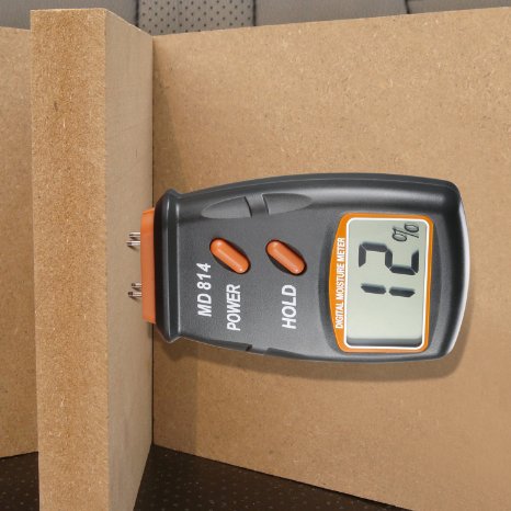 Neewer® LCD Display Digital Wood Moisture Meter to Measure the Percentage of Water in Wood, Sheetrock, Carpets and More with 4 Steel Sensor Pins, a 9V Battery and a Carrying Bag