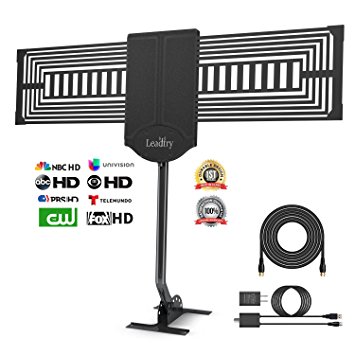 LeadTry ANT-OTD HD TV Antenna, 150 Miles Range Outdoor/ Indoor/ Attic/ Roof Digital TV Antenna with Signal Amplifier, High Gain VHF / UHF TV antenna with 30 Feet High Performance Coaxial Cable