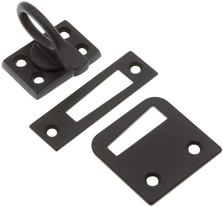 Solid Brass Casement Window Latch with Ring Handle in Oil Rubbed Bronze