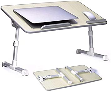 Laptop Bed Tray Table, Height and Angle Adjustable Laptop Bed Desk, Lightweight Laptop Desk Stand for Eating, Writing, Reading and Drawing