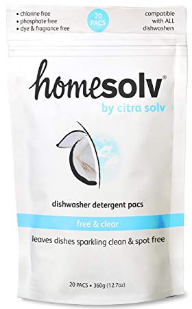 Citrasolv/Homesolv Dish Free and Clear Dishwasher Pacs, 12.7 Ounce