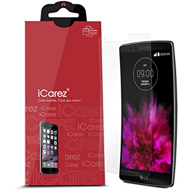 iCarez [HD Clear] Premium Screen Protector for LG G Flex 2 Easy Install With Lifetime Replacement Warranty [3-Pack] - Retail Packaging 2015