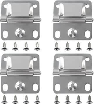 Cooler Stainless Steel Hinges with Screws Set - Compatible with Coleman ice Chest Coolers Replacement 5235 6262 6270 (4 Pack)