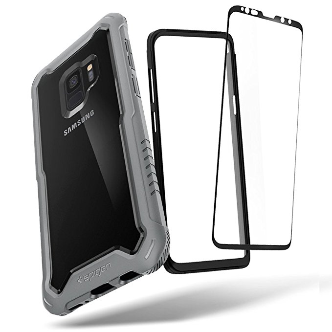 Spigen Hybrid 360 Galaxy S9 Case with 360 Full Body Coverage Protection with Tempered Glass Screen Protector for Samsung Galaxy S9 (2018) - Titanium Gray