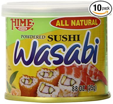 Japanese Sushi Wasabi Powder, .88-Ounce Cans (Pack of 10)