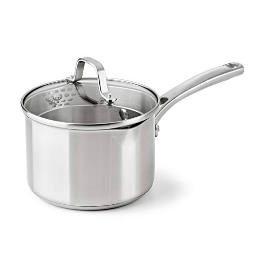 Calphalon Classic Stainless Steel Cookware, Sauce Pan, 2 1/2-quart (Renewed)