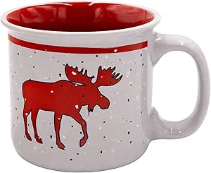 Lazy One Novelty Mugs, Funny Gift Mug for Family, Friends, or Coworkers in your Office, Camping (Cabin Moose)