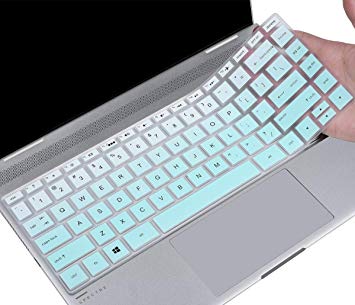 Keyboard Cover for 2019 2018 2017 Release 13.3 Inch HP Spectre x360 2-in-1 13t 13-ac 13-w 13-ae 13-ap Series, HP Spectre x360 13.3 Keyboard Protector Skin, Ombre Mint