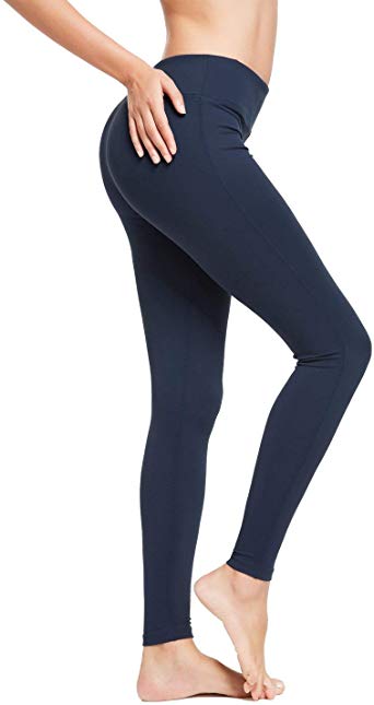 BALEAF Women's Ankle Legging Athletic Yoga Hiking Workout Running Pants Inner Pocket Non See-Through Fabric