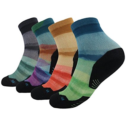 HUSO Unisex Digital Printed Athletic Quarter Running Socks 1,2,3,4,6,8,11 pairs