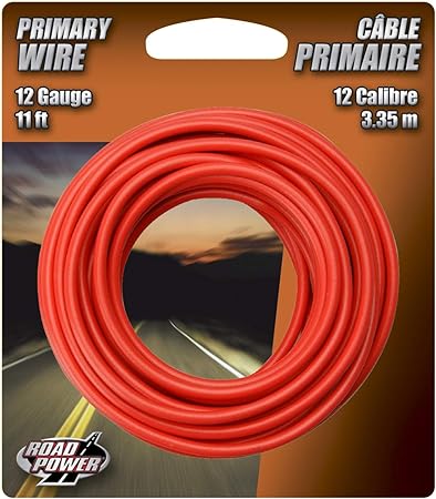 Road Power, Red, 55671533 12 Gauge, 11-ft Automotive Copper Wire, 11'