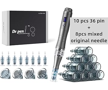 10 PCS 36 Pin Needles and Dr.Pen M8 with 8 Mixed Needles