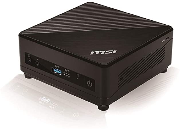 MSI Cubi 5 10M-032EU, Windows 10 Pro Mini-PC, Intel Core i7-10510U, 8GB RAM, Sup. Max 64GB DDR4 2666MH (2 Slots), 256GB M.2, 2.5"SSD/HDD, HDMI, DisplayPort, Type-C, USB3.2, LAN, WiFi, BT, VESA Mount