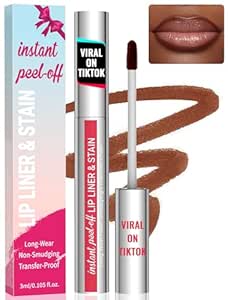 iMethod Lip Stain - Lip Liner Stain, Long Lasting Lip Stain Peel Off, Waterproof Stay On All Day, Transfer-Proof, Highly Pigmented, Natural Instant Peel Off Lip Stain Color, Coffee