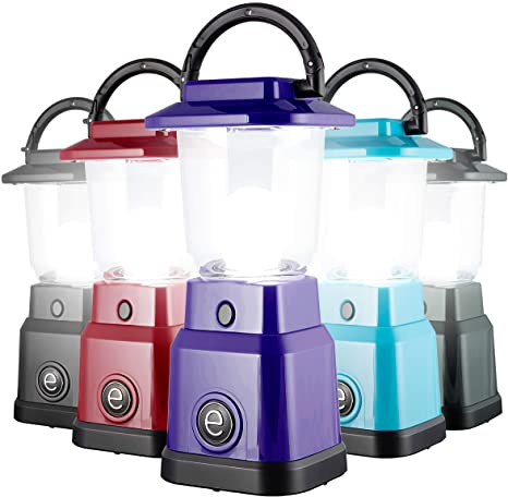 Enbrighten LED Mini Camping Lantern, Battery Powered, 200 Lumens, 40 Hour Runtime, 3 Light Levels, Ideal for Hiking, Outdoors, Emergency, Snow, Hurricane and Storm, Purple, 49562