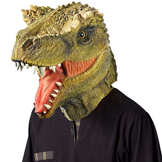 Ylovetoys Halloween Mask Dinosaur Costume Head Mask Novelty Halloween Costume Party Masks Funny Latex Animal Head Mask