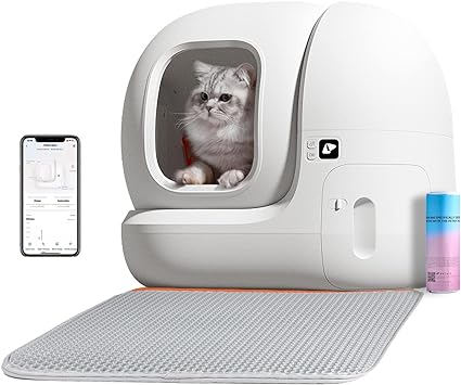 PETKIT Pura Max Litiere Chat Autonettoyante, Bac à Litière Autonettoyante,xSecure/Contrôle APP/Capacité Maximale de 76L pour Plusieurs Chats (Version sans Liquide de Nettoyage)