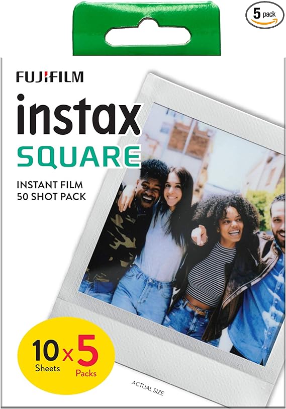 instax Square Film White Border, 50 Shot Pack