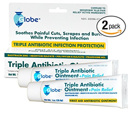 Triple Antibiotic   Pain Relief Dual Action Ointment, 1 Oz (2 - PACK) (Compare to Neosporin)