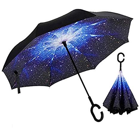 Original Deals Reversible Umbrella With Free Umbrella Pouch (Starry Night)