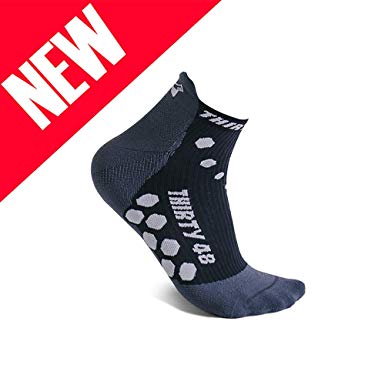 Thirty 48 Compression Low Cut Running Socks for Men and Women | 15-20mmHg Compression