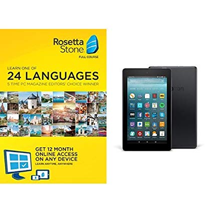 Rosetta Stone 12 Month Online Subscription with Fire 7 Tablet