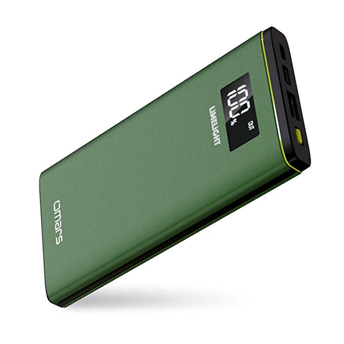 USB C Power Bank Omars 10000mAh USB-C Portable Charger with 18W Power Delivery Battery Pack Portable Phone Charger Compatible with iPhone Xs/XR/XS Max/X / 8, iPad Pro, Galaxy S9, Switch - Green