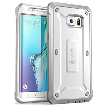 Samsung Galaxy S6 Edge Plus Case, SUPCASE [Heavy Duty] Belt Clip Holster Case for Galaxy S6 Edge Plus   [Unicorn Beetle PRO Series] Rugged Hybrid Cover WITHOUT Built-in Screen Protector (White/Gray)