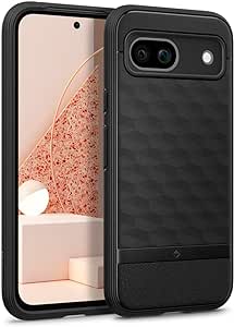 Caseology Parallax for Google Pixel 8a Case 5G [Enhanced Ergonomic Design] Military Grade Drop Tested (2024) - Matte Black