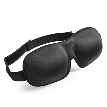 Eye Mask For Sleeping, Unimi Upgraded 3D Eyes Pressure-Free Sleep Mask 100% Light Blocking - Larger Eye Cavity Area-Comfier, Lighter And Smoother Blindfold for Sleeping, Napping