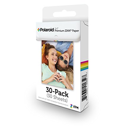 Polaroid 2x3 inch Premium ZINK Photo Paper (30 Sheets) - Compatible With Polaroid Snap, Z2300, SocialMatic Instant Cameras & Zip Instant Printer