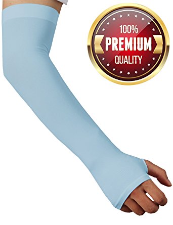 H2H SPORT Unisex Compression Fit Hand Cover Cooling Arm Sleeves UV Protection