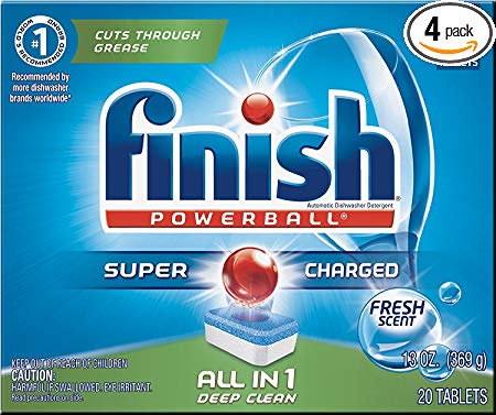 Finish All in 1 Powerball Fresh, 80ct, Dishwasher Detergent Tablets (4X20ct)