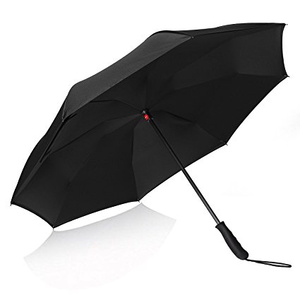 Bagail Double Layer Inverted Umbrellas Reverse Folding Umbrella Windproof UV Protection Big Straight Umbrella for Car Rain Outdoor With C-Shaped Handle