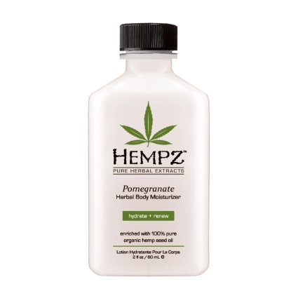 Hempz Herbal Body Moisturizer, Light Pink, Pomegranate, 2.25 Fluid Ounce