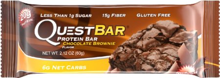 Quest Nutrition Protein Bar, Chocolate Brownie, 20g Protein, 2.1oz Bar, 12 Count