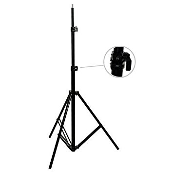 Cowboystudio 9 feet Heavy duty Cushioned Premium Black Light Stand for Video, Portrait, and Product Photography