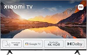 Xiaomi TV A 2025 43" - Smart TV 4K HDR, Google TV, Control por Voz, Dolby, Negro