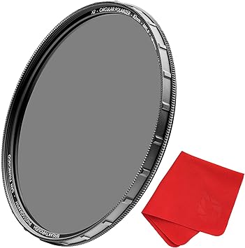 105mm X2 CPL Circular Polarizing Filter for Camera Lenses - AGC Optical Glass Polarizer Filter with Lens Cloth - MRC8 - Nanotec Coatings - Weather Sealed by Breakthrough Photography