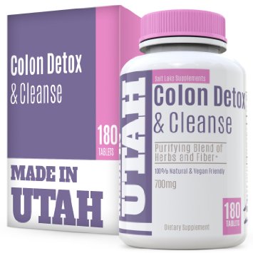 Colon Detox And Cleanse Dietary Supplements Is A 15-Day Colon Cleanse Formula To Support Detox And Weight Loss For A Healthy Digestive System, Optimizes The Absorption Of Nutrients, 180 Tablets