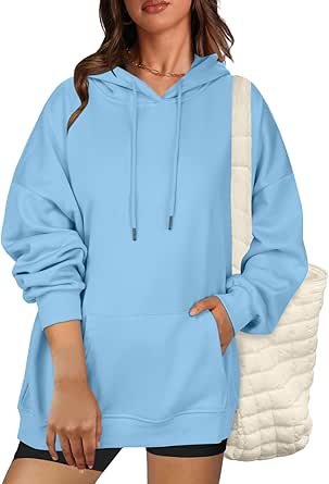 Zeagoo Womens Oversized Hoodies Fleece Sweatshirts Long Sleeve Pullover with Pocket 2024 Fall Winter Outfits Y2k Clothes