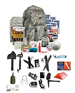 Wise Company 5 Day Emergency Bug Out Backpack (ACU) With Food Rations, Drinking Water,First Aid Kit, Stove, Blanket, Poncho & More   LifeStraw Personal Water Filter   Ultimate Arms Gear Survival Set