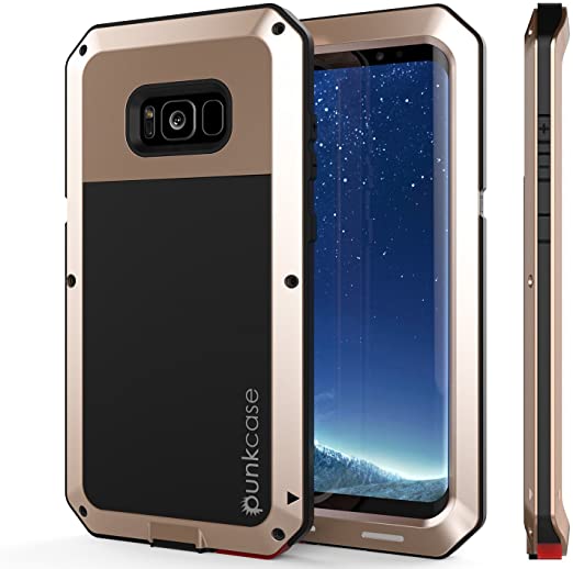 Galaxy S8 Plus Metal Case, Heavy Duty Military Grade Rugged Armor Cover [Shock Proof] Hybrid Full Body Hard Aluminum & TPU Design [Non Slip] W/Prime Drop Protection for Samsung Galaxy S8  [Gold]