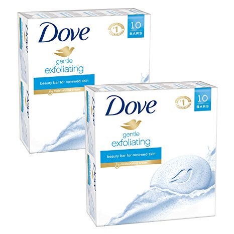 Dove Beauty Bar, Gentle Exfoliating, 4 Ounce, 20 Bar