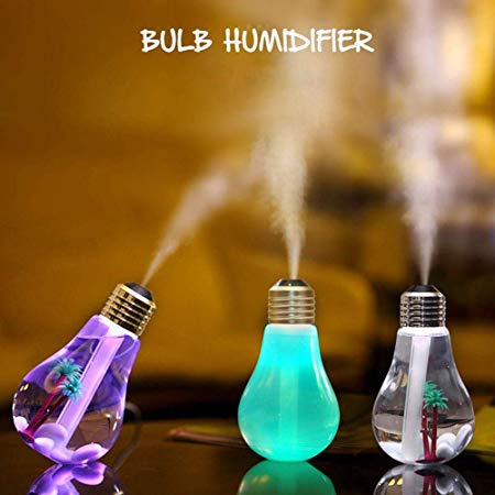400ML Ultrasonic Clomana Cool Mist Humidifier Bulb Air Purifier humidifier with Whisper Quiet Operation,Automatic Shut-Off and LED Night Light Functions.