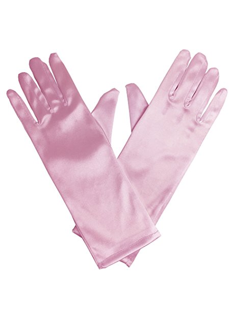 Deceny CB Princess Gloves for Girls Fancy Gloves for Flower Girls Wedding Gloves