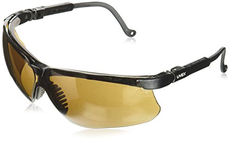 Uvex S3201 Genesis Safety Eyewear, Black Frame, Espresso Ultra-Dura Hardcoat Lens