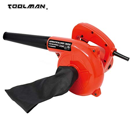 Toolman Corded Electric Leaf Sweeper Vacuum Blower 3.5A for Heavy Duty Works with DeWalt Makita Ryobi Bosch Accessories